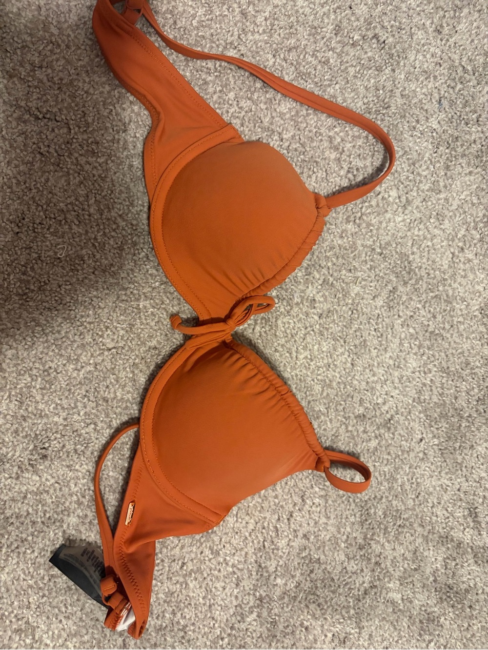 PINK Victoria's Secret Rust Orange Push-Up Bikini Top